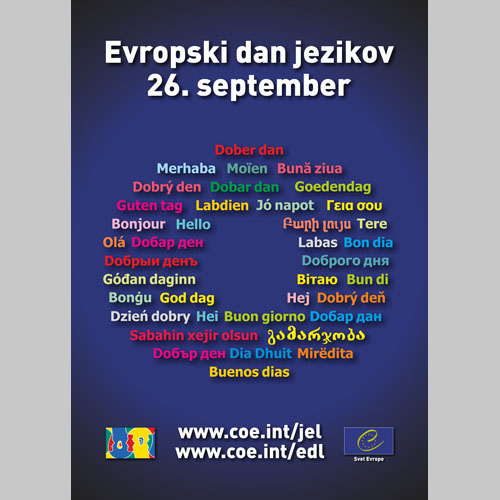Ministrstvo za šolstvo Evropski dan jezikov plakatplakat